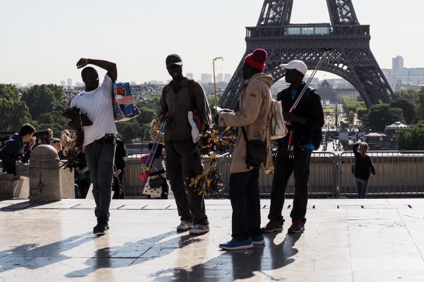 Eiffel Tower vendors